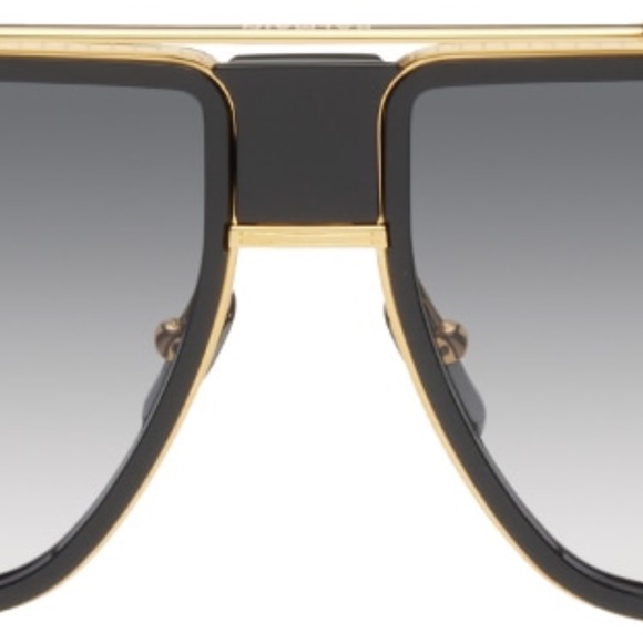 Balmain X Akoni Black & Gold Edition Square O.R. Sunglasses Frames 59.16 140 NEW - Picture 2 of 13